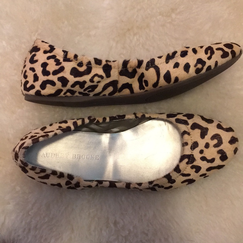 Audrey Brooke Calf Hair Ballerina Flats
